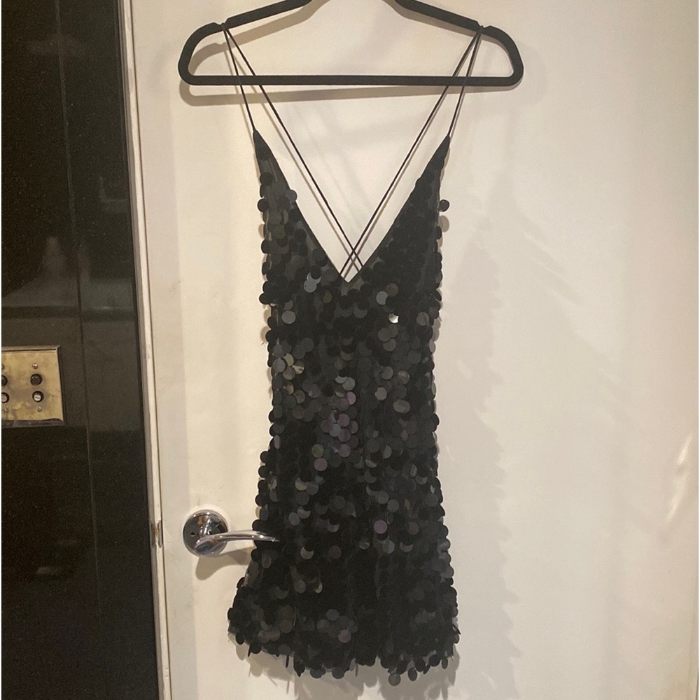 NWOT. Motel disc sequins mini slip dress.